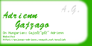 adrienn gajzago business card